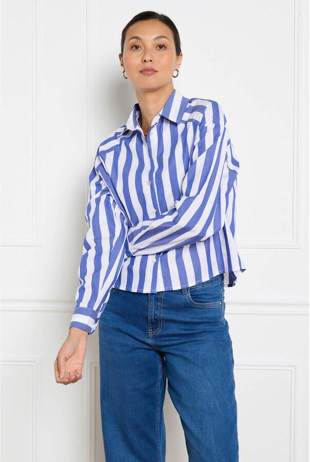 LOLALIZA gestreepte blouse blauw