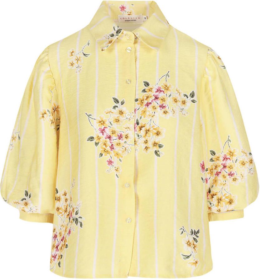 LOLALIZA gestreepte blouse geel - Foto 2