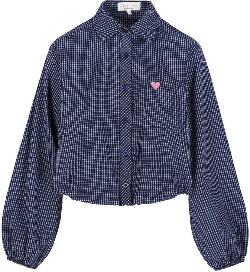 LOLALIZA gestreepte blouse met borduursels blauw ecru - Foto 2