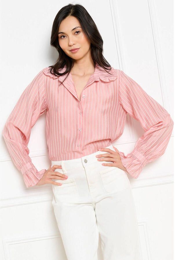 LOLALIZA gestreepte blouse met krijtstreep