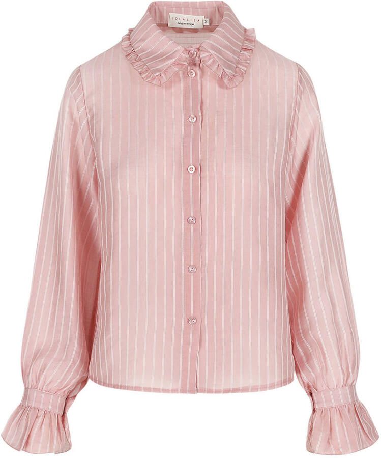 LOLALIZA gestreepte blouse met krijtstreep - Foto 2