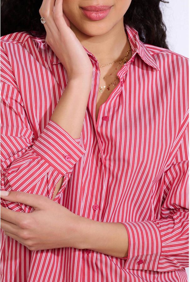 LOLALIZA gestreepte blouse rood - Foto 2