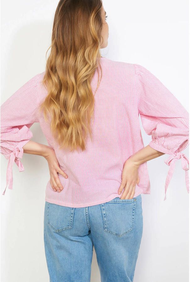 LOLALIZA gestreepte blouse roze - Foto 2