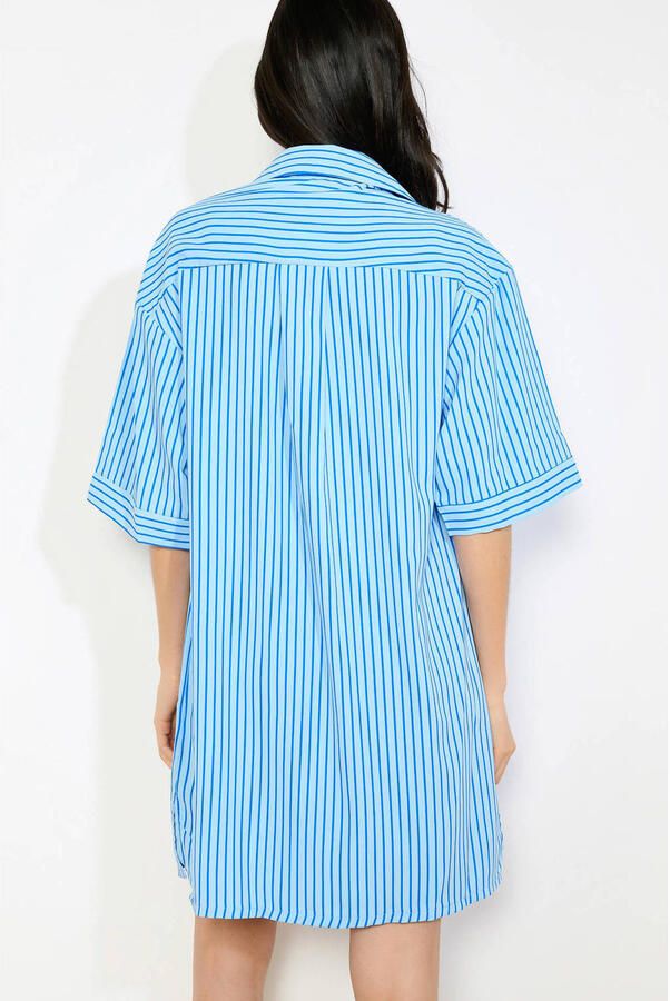 LOLALIZA gestreepte blousejurk blauw - Foto 2