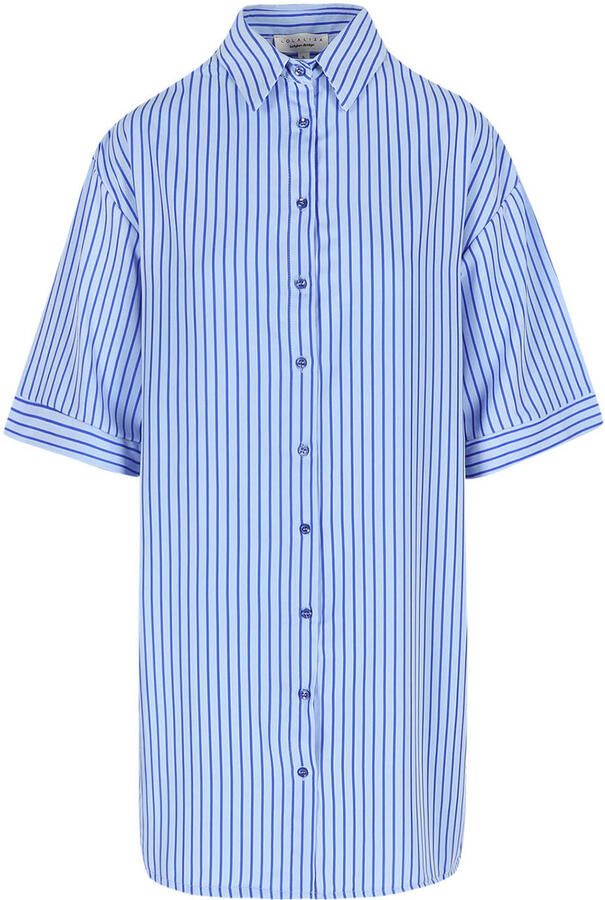 LOLALIZA gestreepte blousejurk blauw - Foto 2