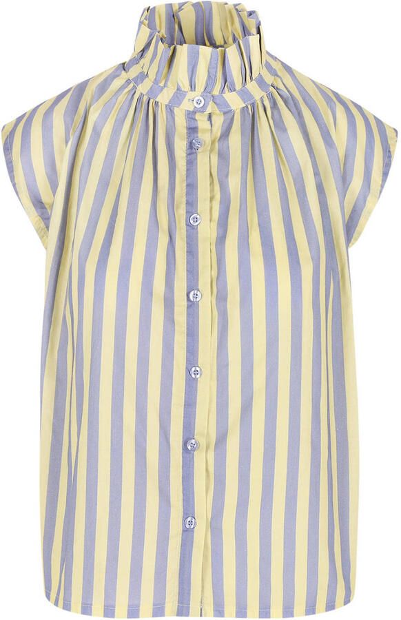 LOLALIZA gestreepte blousetop blauw - Foto 3