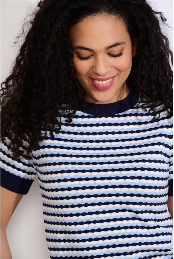 LOLALIZA gestreepte top blauw