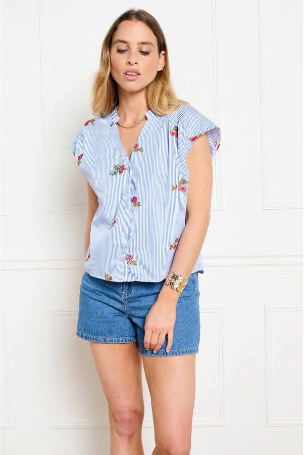 LOLALIZA gestreepte top blauw - Foto 3