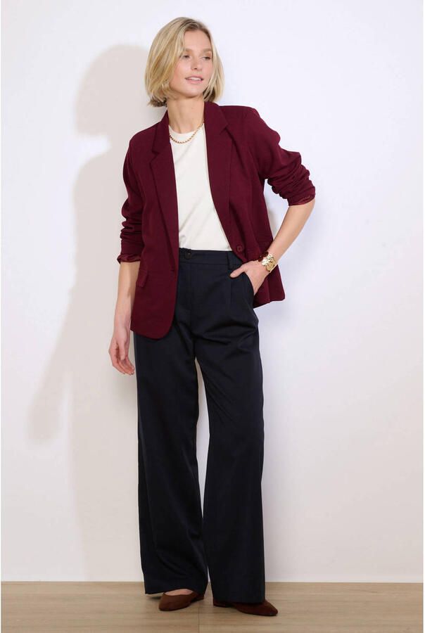 LOLALIZA getailleerde blazer donkerrood - Foto 3