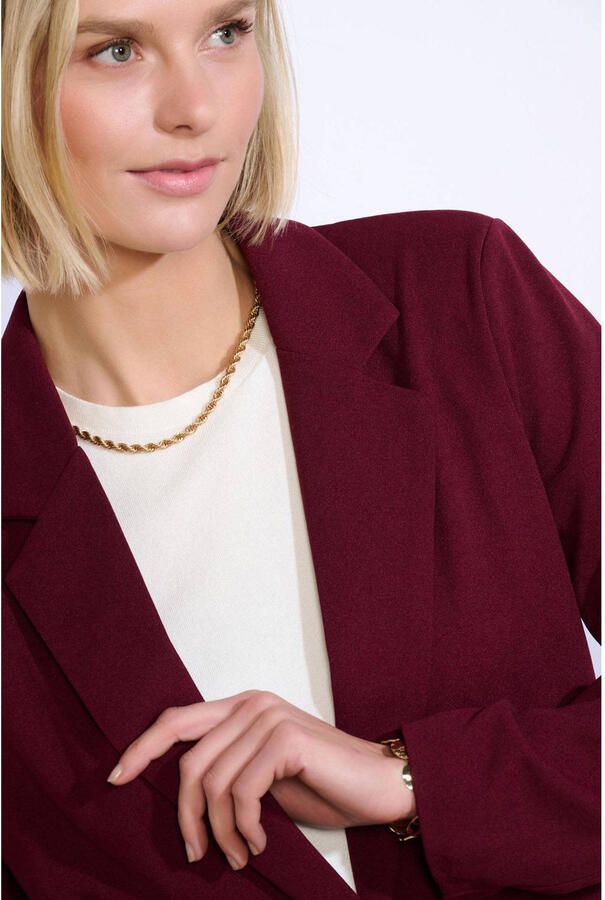 LOLALIZA getailleerde blazer donkerrood - Foto 2