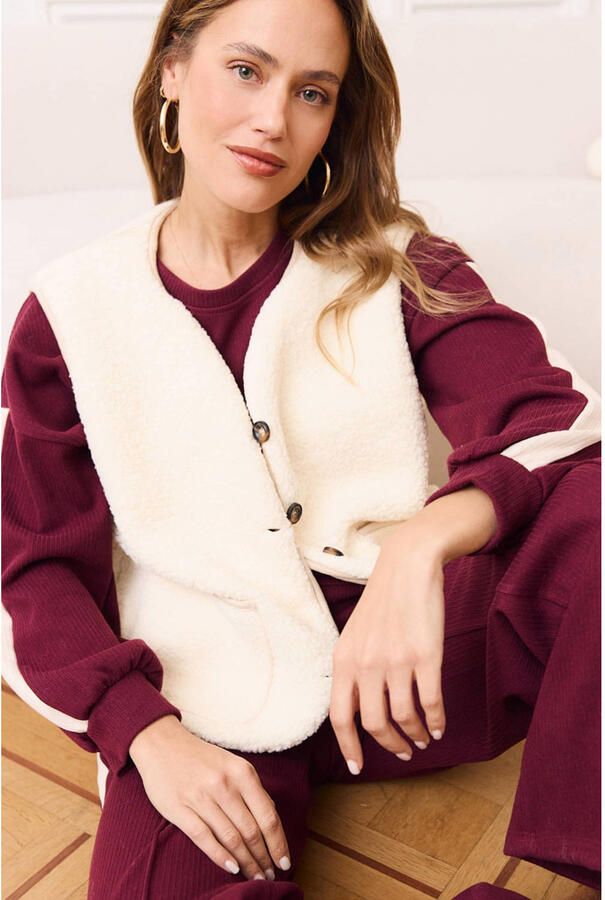 LOLALIZA gilet antiek cremewit