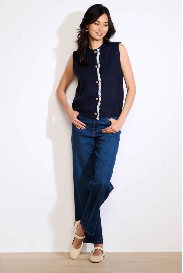 LOLALIZA gilet donkerblauw