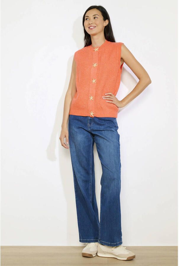 LOLALIZA gilet oranje gebreid - Foto 2