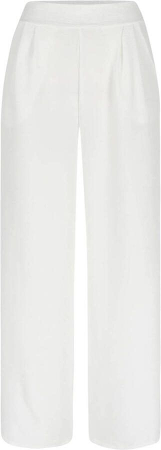 LOLALIZA high waist straight fit broek met plooien wit - Foto 3