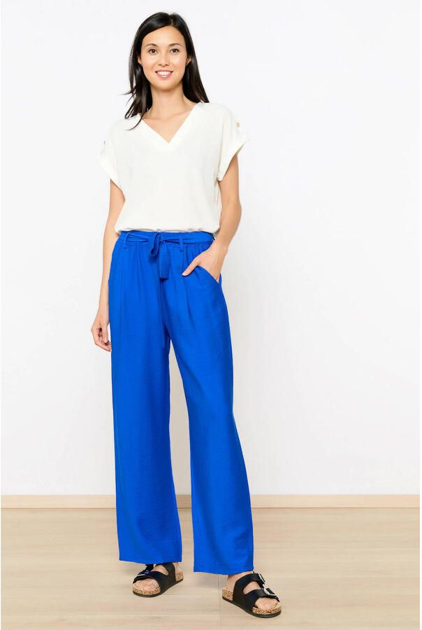 LOLALIZA high waist wide leg broek blauw