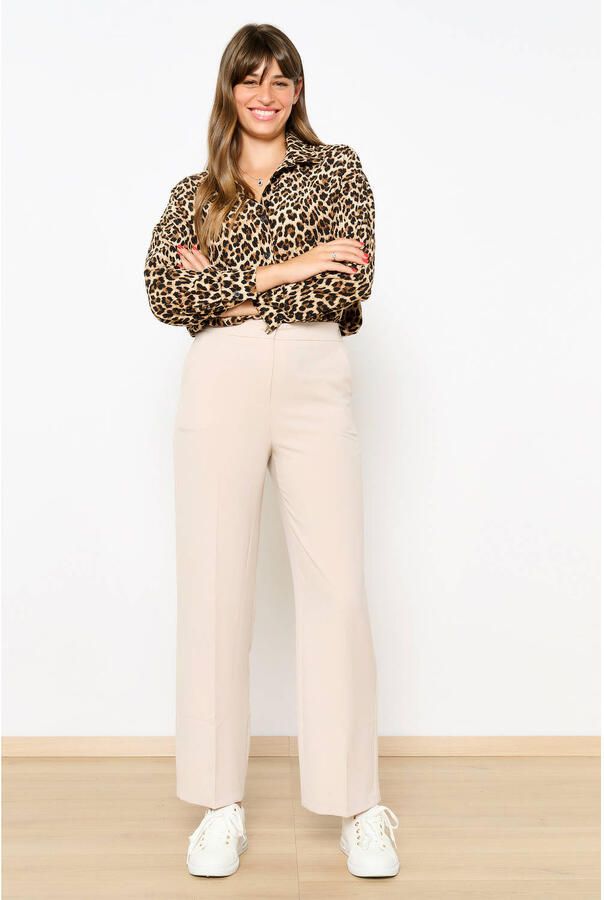 LOLALIZA high waist wide leg broek ecru