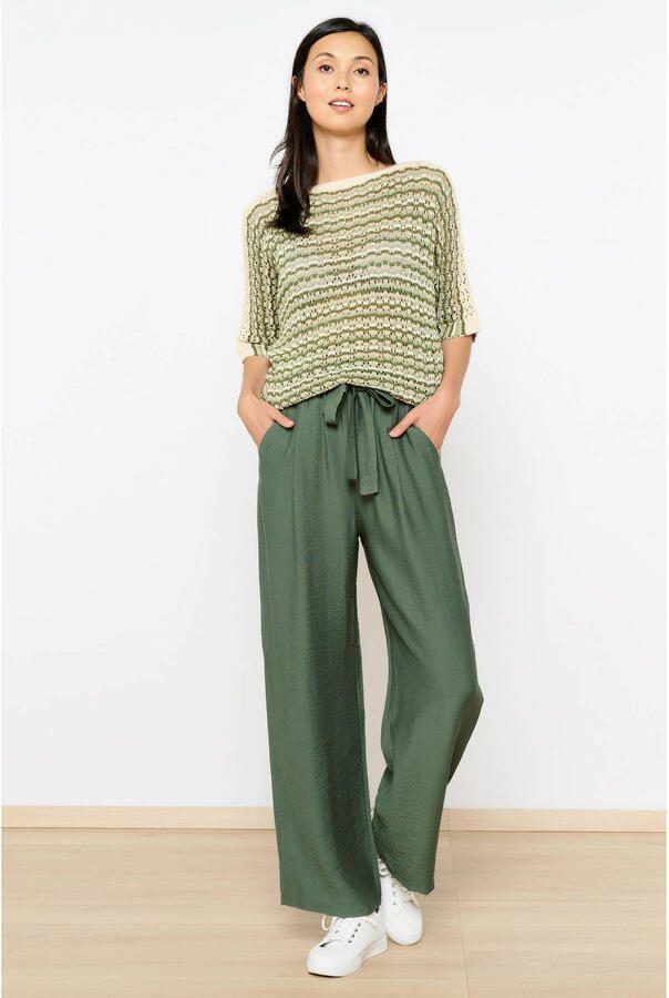 LOLALIZA high waist wide leg broek kaki - Foto 3