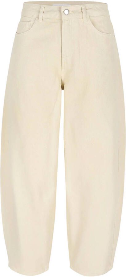 LOLALIZA high waist barrel jeans beige - Foto 3