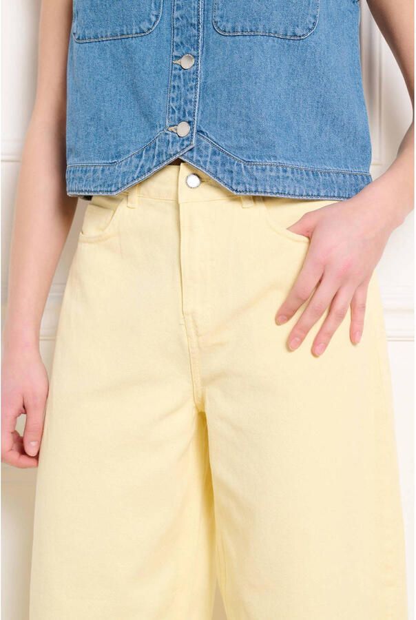 LOLALIZA high waist barrel jeans geel