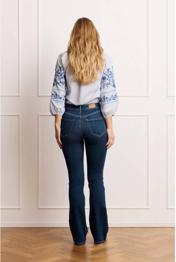LOLALIZA high waist bootcut jeans dark blue denim - Foto 2