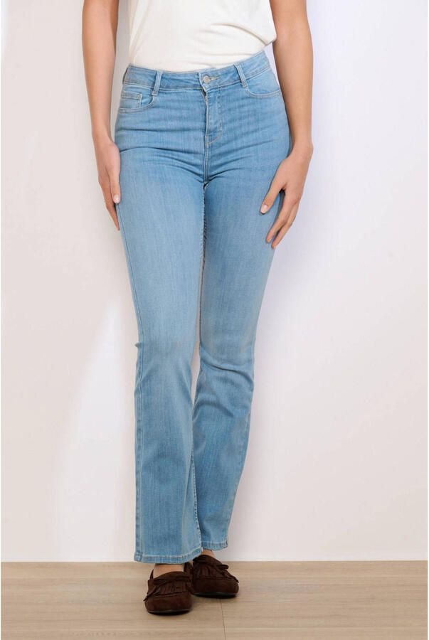 LOLALIZA high waist bootcut jeans light blue denim