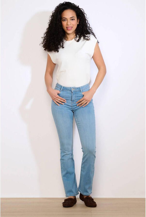 LOLALIZA high waist bootcut jeans light blue denim - Foto 2