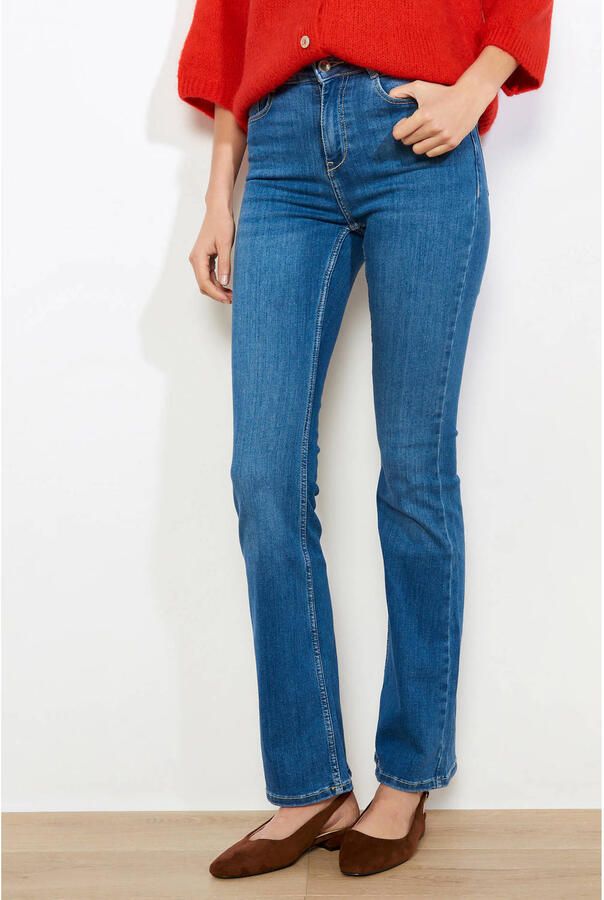 LOLALIZA high waist bootcut jeans medium blue denim