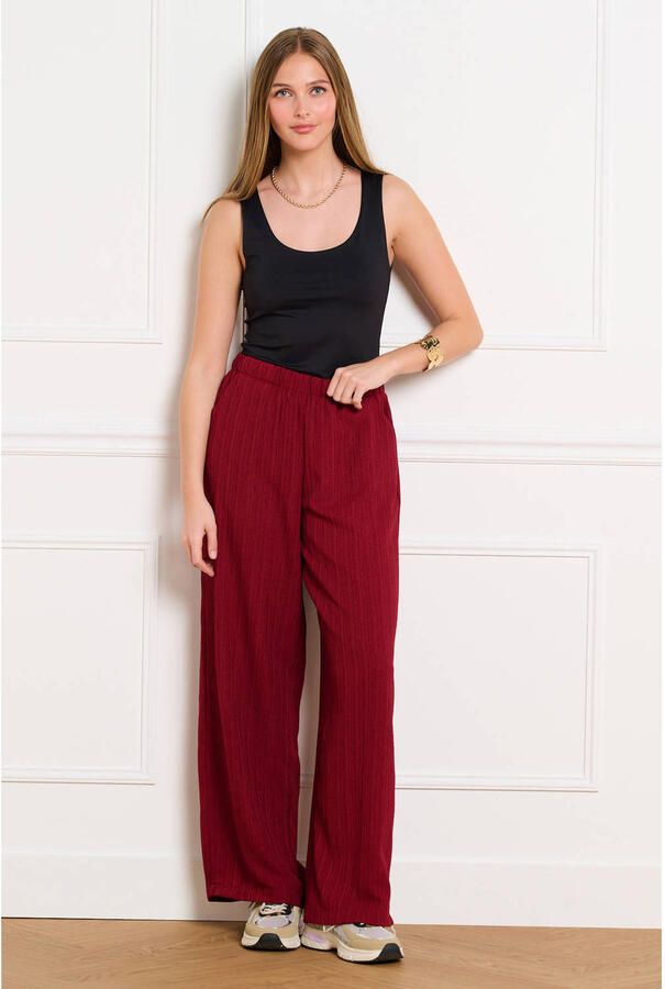 LOLALIZA high waist broek donkerrood - Foto 2