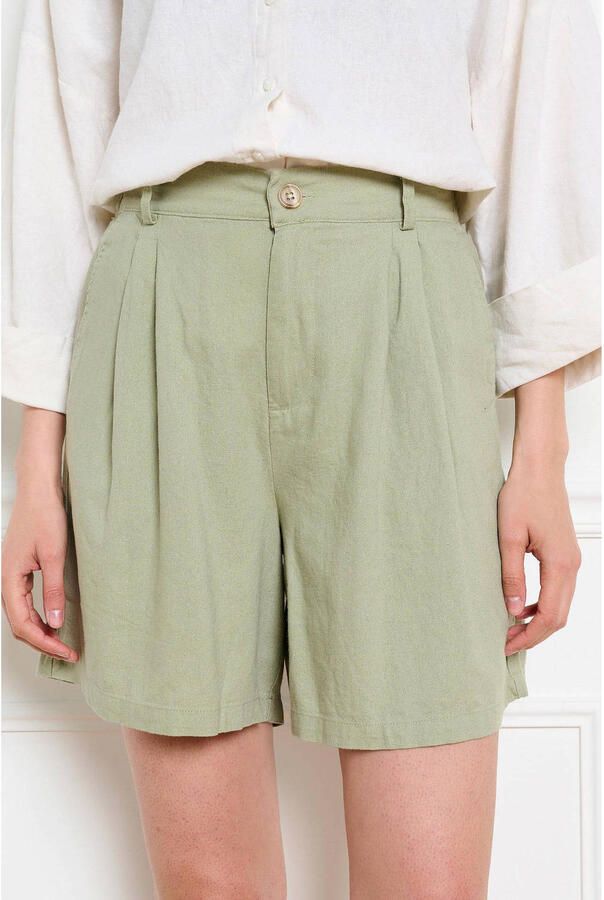 LOLALIZA high waist casual short lichtgroen