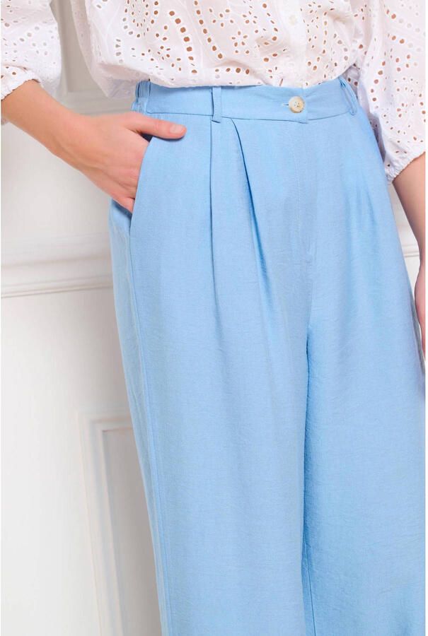 LOLALIZA high waist pantalon lichtblauw - Foto 2