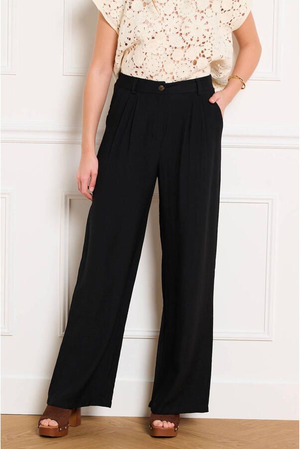 LOLALIZA high waist pantalon zwart