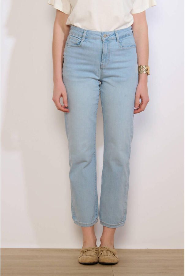 LOLALIZA high waist regular fit jeans light blue denim