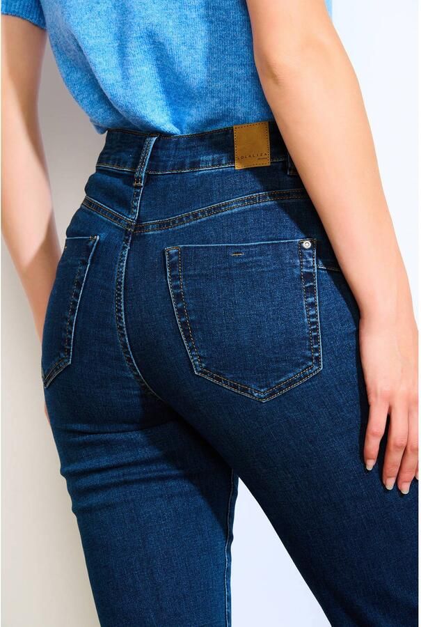 LOLALIZA high waist slim fit jeans dark blue denim - Foto 2