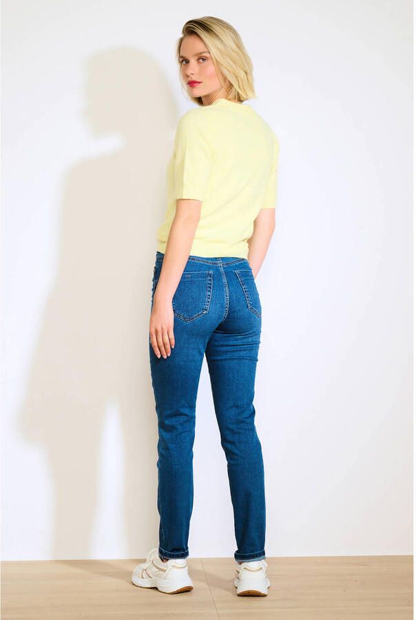 LOLALIZA high waist slim fit jeans medium blue denim - Foto 3