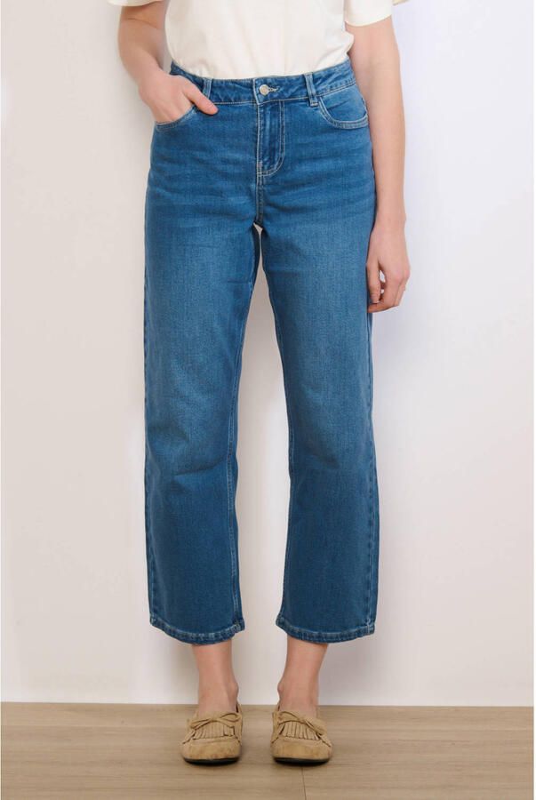 LOLALIZA high waist straight leg jeans light blue denim