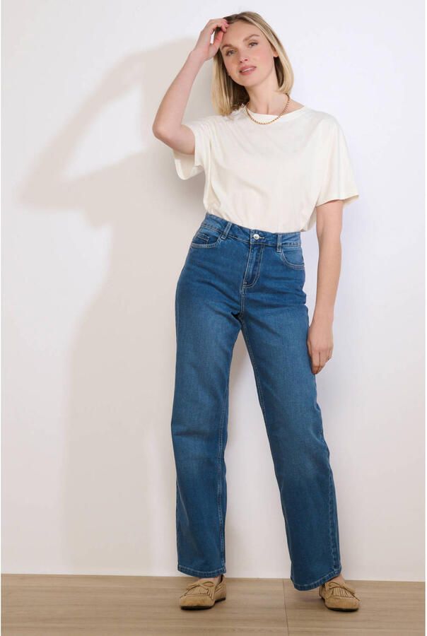 LOLALIZA high waist straight leg jeans medium blue denim - Foto 2