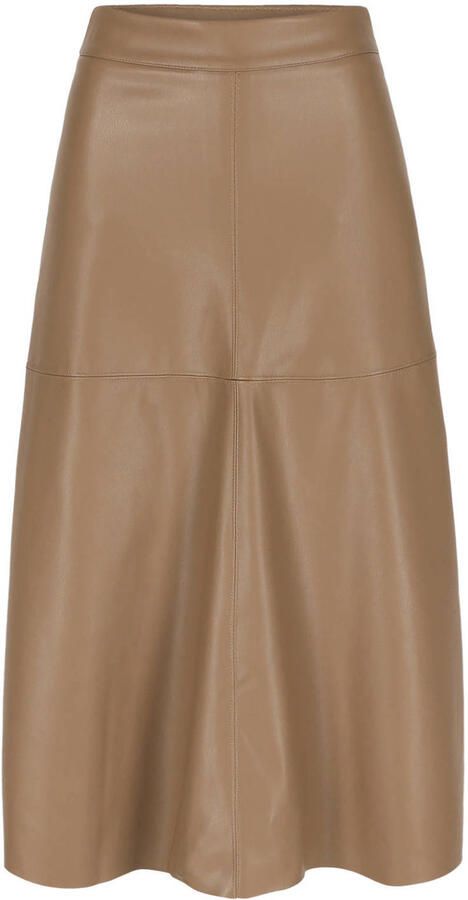 LOLALIZA imitatieleren rok beige - Foto 3