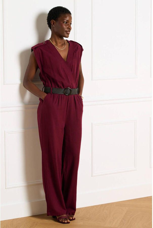 LOLALIZA jumpsuit donkerrood