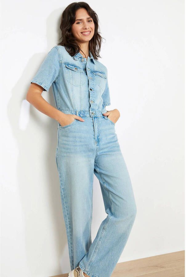 LOLALIZA jumpsuit light blue denim - Foto 2