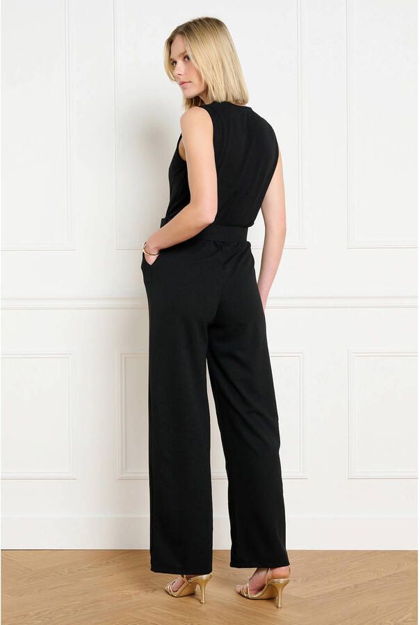 LOLALIZA jumpsuit linnen zwart - Foto 2