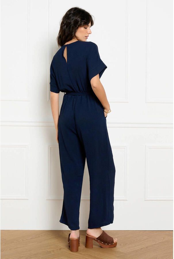 LOLALIZA jumpsuit met ceintuur donkerblauw - Foto 2