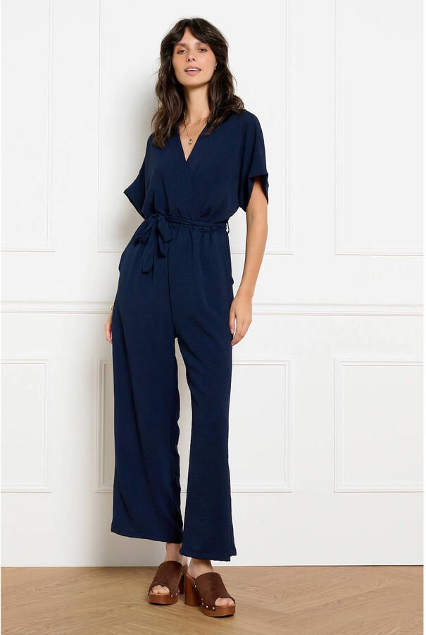 LOLALIZA jumpsuit met ceintuur donkerblauw - Foto 3