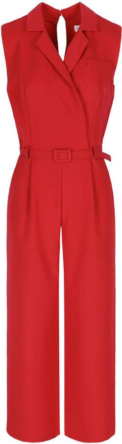 LOLALIZA jumpsuit met ceintuur rood - Foto 3