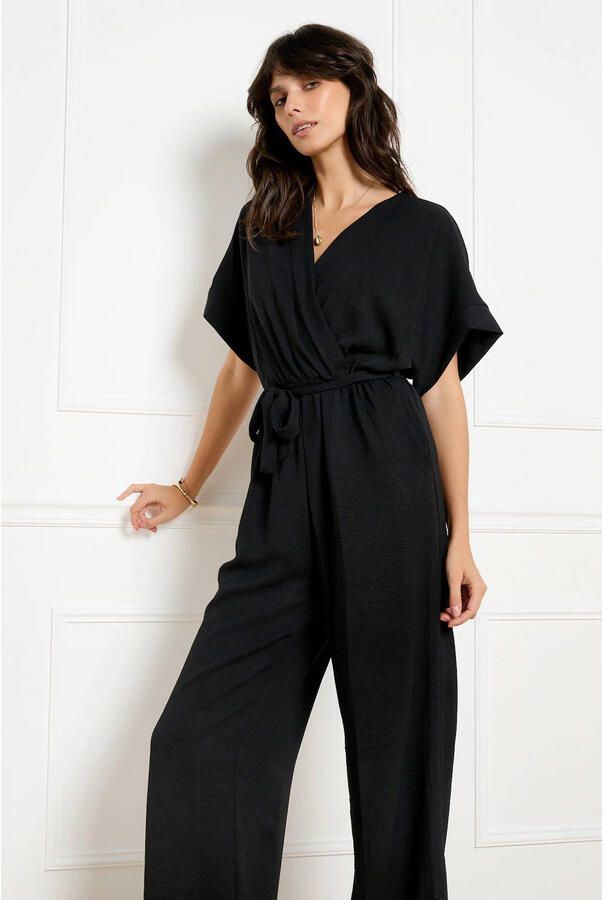 LOLALIZA jumpsuit met ceintuur zwart
