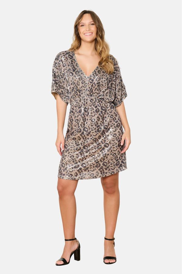 LOLALIZA korte jurk beige