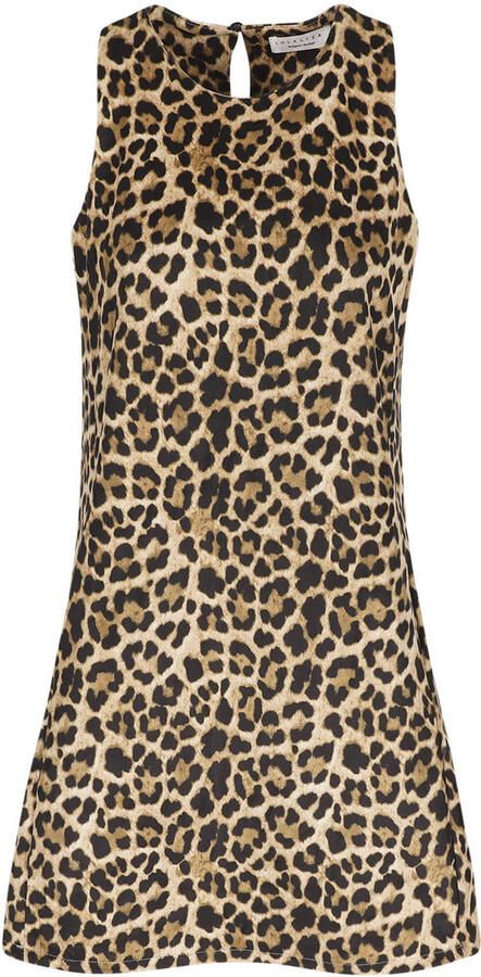 LOLALIZA korte jurk met panterprint beige bruin - Foto 3