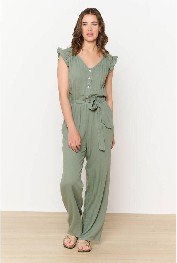 LOLALIZA linnen lichtkaki jumpsuit