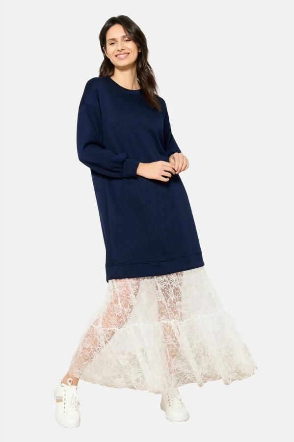 LOLALIZA maxi jurk donkerblauw