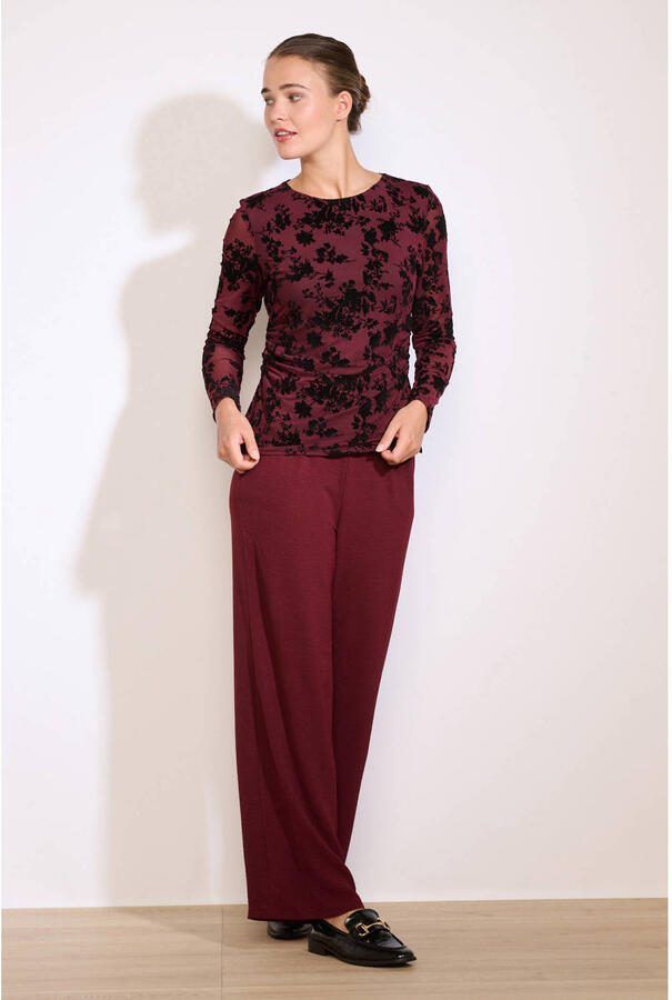LOLALIZA mesh top donkerrood - Foto 2