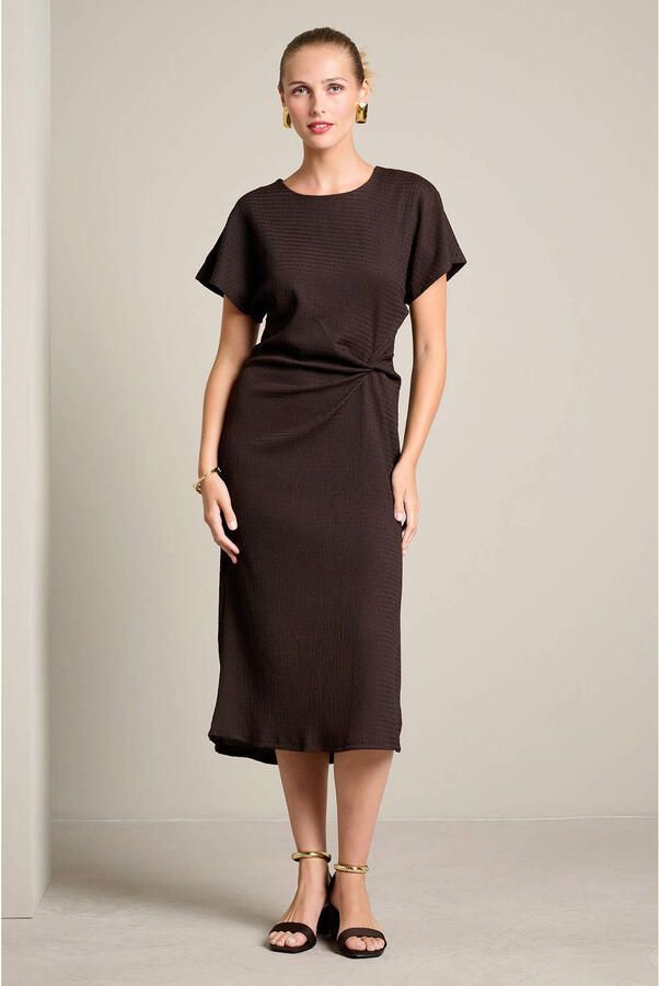 LOLALIZA midi jurk bruin